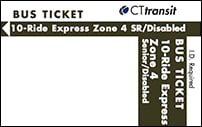 <b>10-Ride Ticket/Senior-Disabled | 4 Zones Express</b>